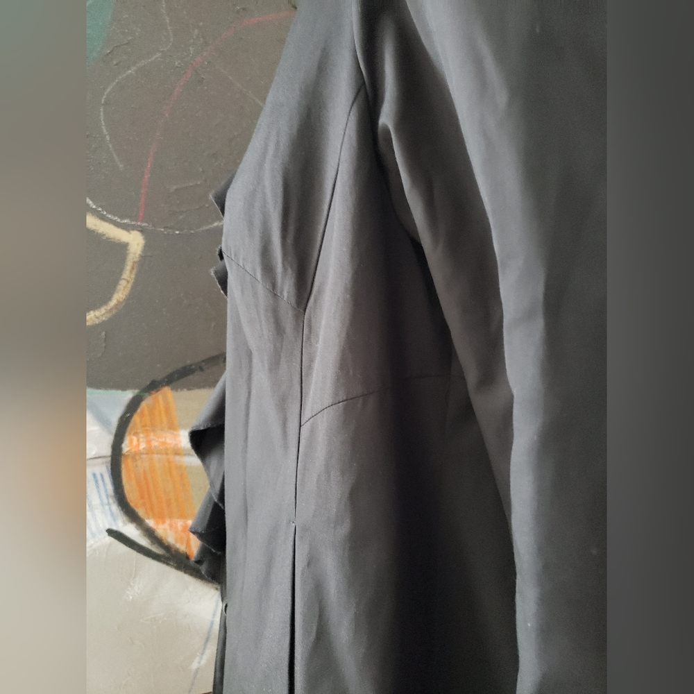 DKNY | Spring/Fall Coat with Ruffle Detail - Picture 4 of 11